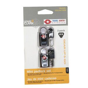 Lewis N Clark Mini Padlocks Luggage TSA21 2 Pack Black Travel Vacation